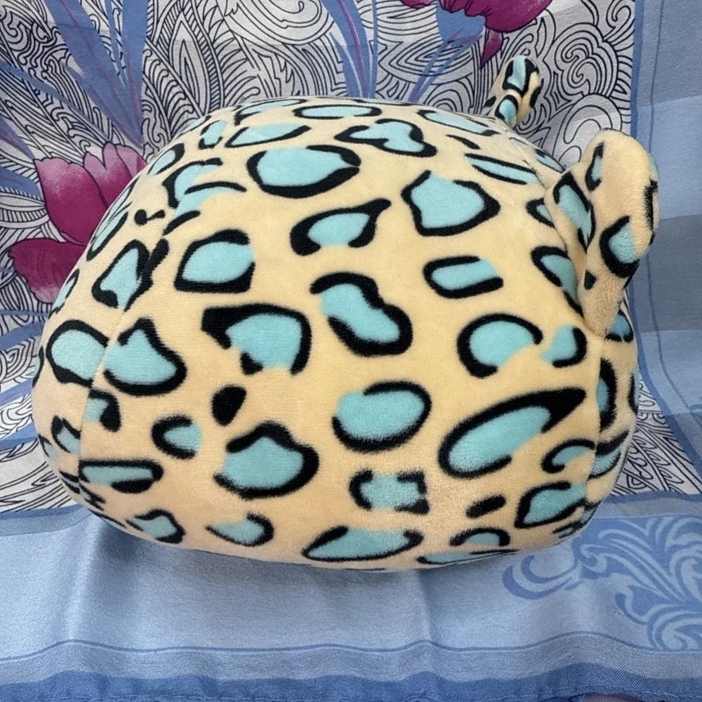 Squishmallow Stackable Emanga‎ The Teal Spotted Leopard, Soft & Adorable